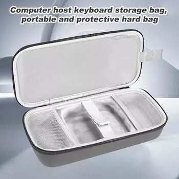 Сумка для хранения клавиатуры Yousheng для Apple, жесткий чехол, ударопрочный дорожный чемодан, вместительный, с двойной молнией, устойчивый к царапинам, портативный чемодан для Mac темно-синий