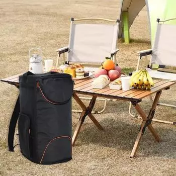 Сумка для хранения колонок с внешними карманами, застежка-молния, вместительный чехол для переноски колонок, органайзер для хранения чёрный