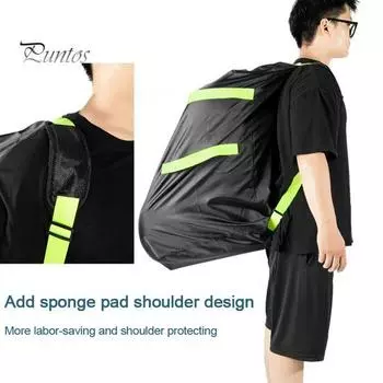 Сумка для хранения коляски с усиленной ручкой из водонепроницаемой ткани, вместительная дорожная сумка для коляски, органайзер для хранения 1pc чёрный