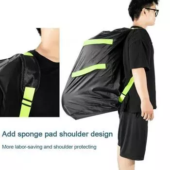 Сумка для хранения коляски Yousheng с усиленной ручкой, водонепроницаемая ткань, большая вместимость, дорожная сумка, органайзер для хранения коляски 1pc чёрный