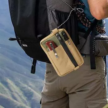 Сумка для хранения, компактная тактическая сумка, универсальная поясная сумка, портативный кошелек из ткани Оксфорд для кемпинга на открытом воздухе хаки