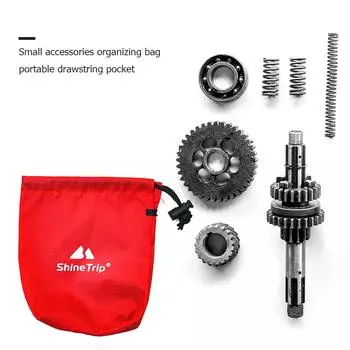 Сумка для хранения комплектов для походов на открытом воздухе, сумка с пряжкой для кемпинга, гвоздей, ветровой веревки (красный) Делавэр