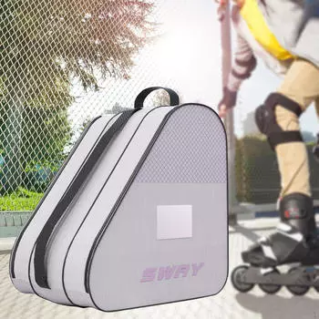 Сумка для хранения коньков, роликовые коньки, три кармана, износостойкая, для детей, женщин и мужчин фиолетовый