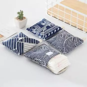 Сумка для хранения косметичек Милая и прозрачная сумка для хранения гигиенических салфеток из хлопка и льна с рисунком Сумка для хранения гигиенических салфеток из хлопка Сумка для полотенец тети