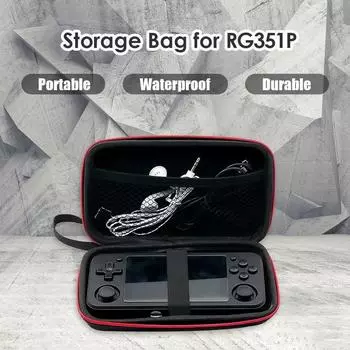 Сумка для хранения, легкий игровой элемент для игровой консоли RG350, портативная защитная пылезащитная сумка на молнии для переноски чёрный