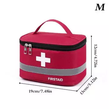 Сумка для хранения лекарств большой емкости, аптечка, сумка для выживания, сумка для экстренной помощи 12*13*19cm красный