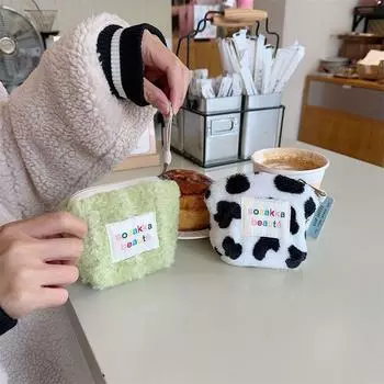 Сумка для хранения мелочей, плюшевый клатч, сумочка радужного цвета, сумка для хранения косметики на открытом воздухе розовый