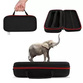 Сумка для хранения микрофона, один или два беспроводных микрофона, сумка EVA, ударопрочная и устойчивая к падениям, с застежкой-молнией