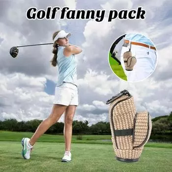 Сумка для хранения мини-мячей для гольфа, большая вместительная застежка-молния, пыленепроницаемая сумка-держатель для мячей для гольфа, устойчивая к царапинам коричневый