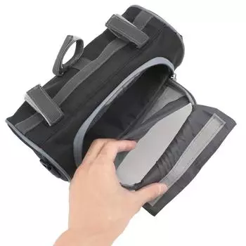 Сумка для хранения мотоцикла Подставка для мобильного телефона Контейнер для сенсорного экрана Аксессуары для крепления на руль электромобиля Универсальный чёрный