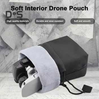 Сумка для хранения Мягкая внутренняя ткань Износостойкий большой емкости Защитный органайзер Чехол для OM 5/OM 4 SE/Osmo Mobile 3 чёрный