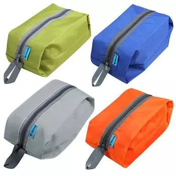Сумка для хранения на молнии Водонепроницаемая ткань Оксфорд Подвесная сумка для обуви для путешествий серый