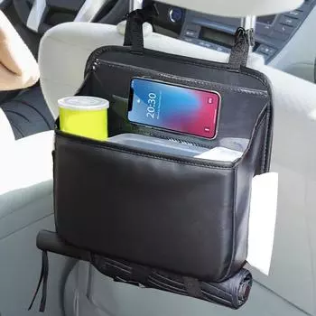 Сумка для хранения на сиденье автомобиля, автомобильный держатель для документов, органайзер для бутылок, сумка для хранения на спинке сиденья автомобиля из искусственной кожи, автомобильный держатель для документов для внедорожника синий