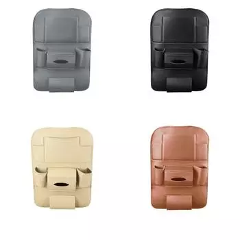 Сумка для хранения на спинку автомобильного сиденья Многофункциональная подвесная сумка Сумка на спинку автомобильного сиденья Коробка для хранения мобильных телефонов Автомобильные принадлежности One Size бежевый