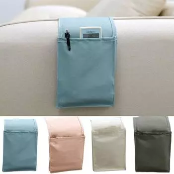 Сумка для хранения на тумбочке из хлопка и льна, подвесной органайзер для подлокотников дивана, сумка для пульта дистанционного управления телевизором бежевый