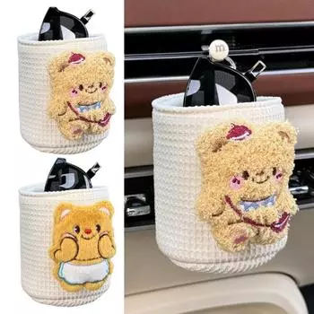 Сумка для хранения на вентиляционное отверстие автомобиля, держатель для мобильного телефона в виде животных, держатель для мобильного телефона в салоне автомобиля, сумка для мобильного телефона в виде автомобиля