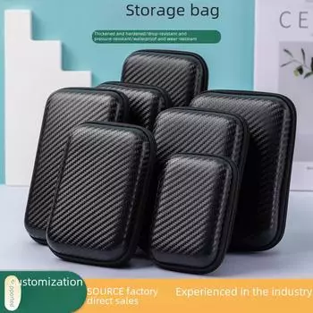 Сумка для хранения наушников и кабелей EVA - Портативный чехол на молнии для жесткого диска и зарядного устройства 11*8*4