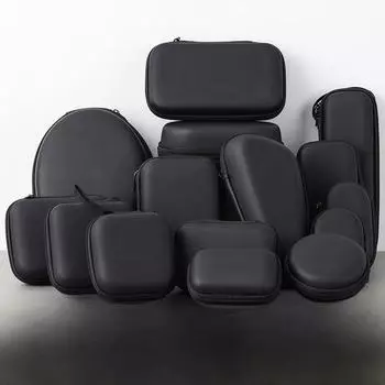 Сумка для хранения наушников, кабелей, зарядных устройств и жестких дисков из ЭВА на молнии 8*8*3 round without net