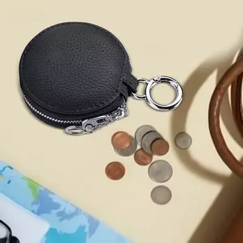 Сумка для хранения наушников, многоцелевой износостойкий кошелек, удобный для переноски, ключ для помады чёрный