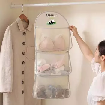 Сумка для хранения нижнего белья, настенная дышащая сетчатая сумка, сумка для хранения носков, органайзер для гардероба, сумка для хранения игрушек и кукол A1