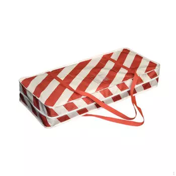 Сумка для хранения новогодней елки с застежкой-молнией и ручками для переноски Red Stripes