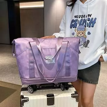 Сумка для хранения объемом 36–55 л. Расширяемая сумка для хранения со съемными колесиками. Сумка для багажа для домашних путешествий. зелёный