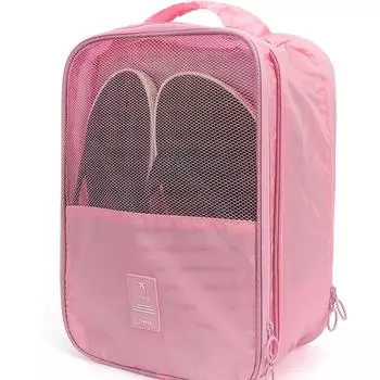 Сумка для хранения обуви, 3 слоя, сумка для упаковки обуви, большая вместимость, дорожный органайзер для обуви из ткани Оксфорд, сумка для хранения обуви с карманом серый