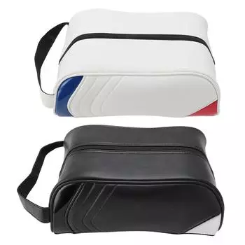 Сумка для хранения обуви из искусственной кожи, водостойкая, многофункциональная, портативная, с ручкой White