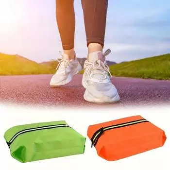 Сумка для хранения обуви, пылезащитная, дышащая, легкая, водонепроницаемая, на молнии, спортивная сумка для обуви зелёный