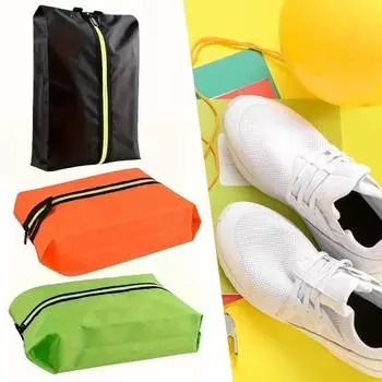 Сумка для хранения обуви, пылезащитная, дышащая, легкая, водонепроницаемая, на молнии, спортивная сумка-переноска для обуви, органайзер для хранения чёрный