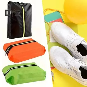 Сумка для хранения обуви, пылезащитная, дышащая, легкая, водонепроницаемая, на молнии, спортивная сумка-переноска для обуви, органайзер для хранения зелёный