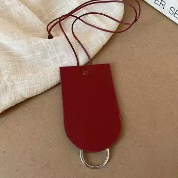 Сумка для хранения очков, подвеска, унисекс, кожаный чехол, солнцезащитные очки, брелок, цепочка, портативная, цветная сумка для чтения, ожерелье