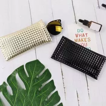 Сумка для хранения очков Самозакрывающаяся многоразовая портативная износостойкая сумка для хранения с тонкой текстурой Легкая сумка для солнцезащитных очков из искусственной кожи для ежедневного использования