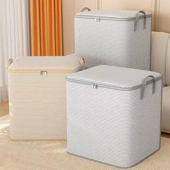 Сумка для хранения одеял, большая вместимость, складное одеяло, ящик для хранения постельных принадлежностей, пылезащитный шкаф, органайзер для одежды, сумка для сортировки вещей 180L бежевый