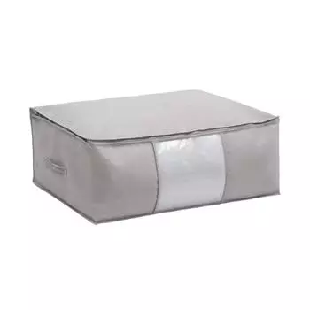 Сумка для хранения одеял большой вместимости, многоразовая, прочная, из нетканого материала, для хранения одежды для студента M(59cm / 23.2in Long)