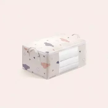 Сумка для хранения одеял, Пылезащитная сумка, Бытовой органайзер для переезда, Хлопковая сумка для одеяла 55x35x25CM