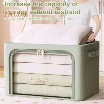 Сумка для хранения одеял с прозрачным окном, застежкой-молнией и ручкой, водонепроницаемая, большая сумка для хранения одежды S зелёный