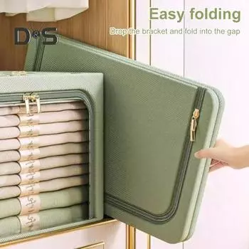 Сумка для хранения одеял с прозрачным окном, застежкой-молнией и ручкой, водонепроницаемая, большая сумка для хранения одежды S зелёный