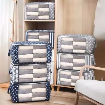 Сумка для хранения одеяла складная, экономящая место ткань Оксфорд, ящик для хранения одежды под кроватью, органайзер для шкафа D