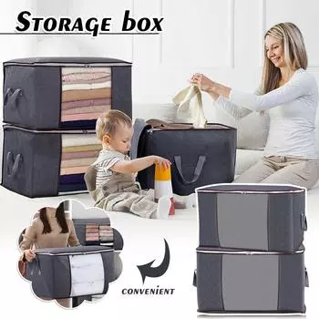 Сумка для хранения одеяла, сумка для отделки, упаковка для одеяла, артефакт, одеяло, сумка для хранения одежды, сумка для перемещения багажа A серый