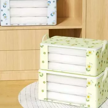 Сумка для хранения одежды объемом 72 л с ручкой, вместительная, полупрозрачная, для отделки одеял, для хранения одеял Medium