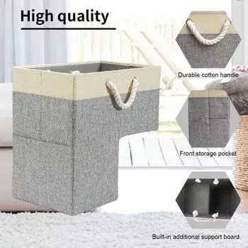 Сумка для хранения одежды с ручками, складная большая вместительная сумка для детских игрушек, всякая всячина, хранение книг, хранение на лестнице, ступенька серый