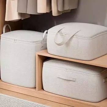 Сумка для хранения одежды с ручкой и застежкой-молнией Большая вместимость Пыленепроницаемый Моющийся Влагостойкий Складной дорожный дом Перемещение Одеяло Упаковка