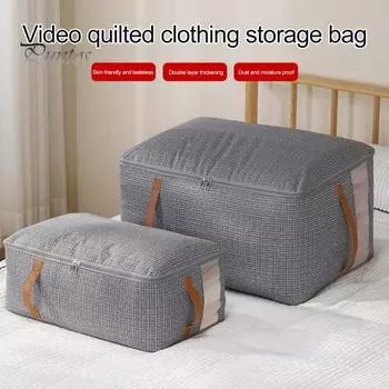 Сумка для хранения одежды с ручкой, застежкой-молнией, большой вместимости, прозрачное окно, подушка, пододеяльник, пальто, органайзер, сумка для хранения одежды M