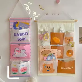 Сумка для хранения одежды, висящая на стене за дверью общежития, сумка для хранения мобильных телефонов, висящая на стене у кровати студентов колледжа One size