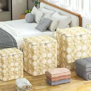 Сумка для хранения одежды, вместительный магазин одежды, многоразовый шкаф, одеяло, сумка для хранения одежды, товары для дома S синий