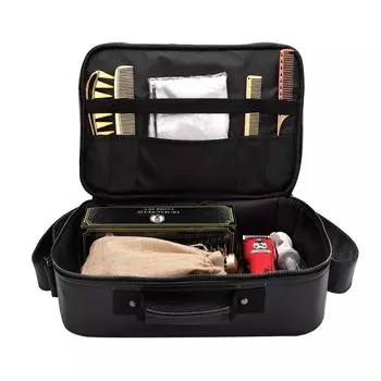Сумка для хранения парикмахерских ножниц, бритв, ящик для хранения фена для салона, водонепроницаемая дорожная сумка Barbertop Skin чёрный