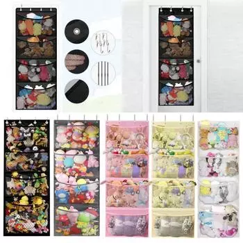 Сумка для хранения плюшевых игрушек-животных, очень большая вместимость, простая установка, дышащая, подвешиваемая, мягкая белый