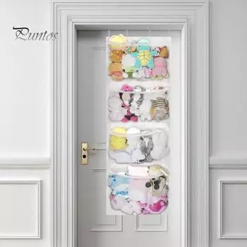 Сумка для хранения плюшевых игрушек-животных, очень большая вместимость, простая установка, дышащая, подвесная сумка для мягких игрушек, органайзер для игрушек белый