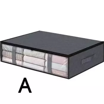 Сумка для хранения под кроватью, переносная складная сумка для одеяла, ящик для хранения одежды, пылезащитный органайзер для дома, пылезащитный органайзер Grey 60x45x15cm